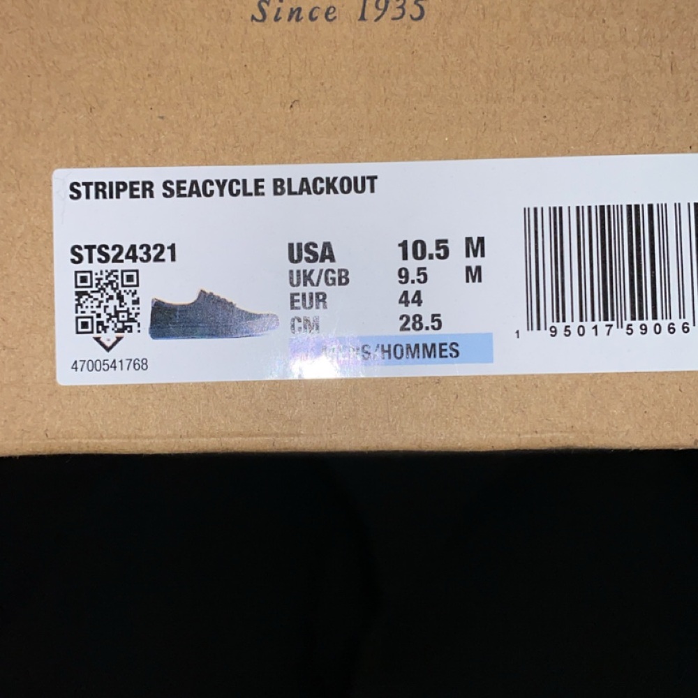 Sperry Men's Black Suede Low-Top Lace Sneakers - Picture 4 of 6